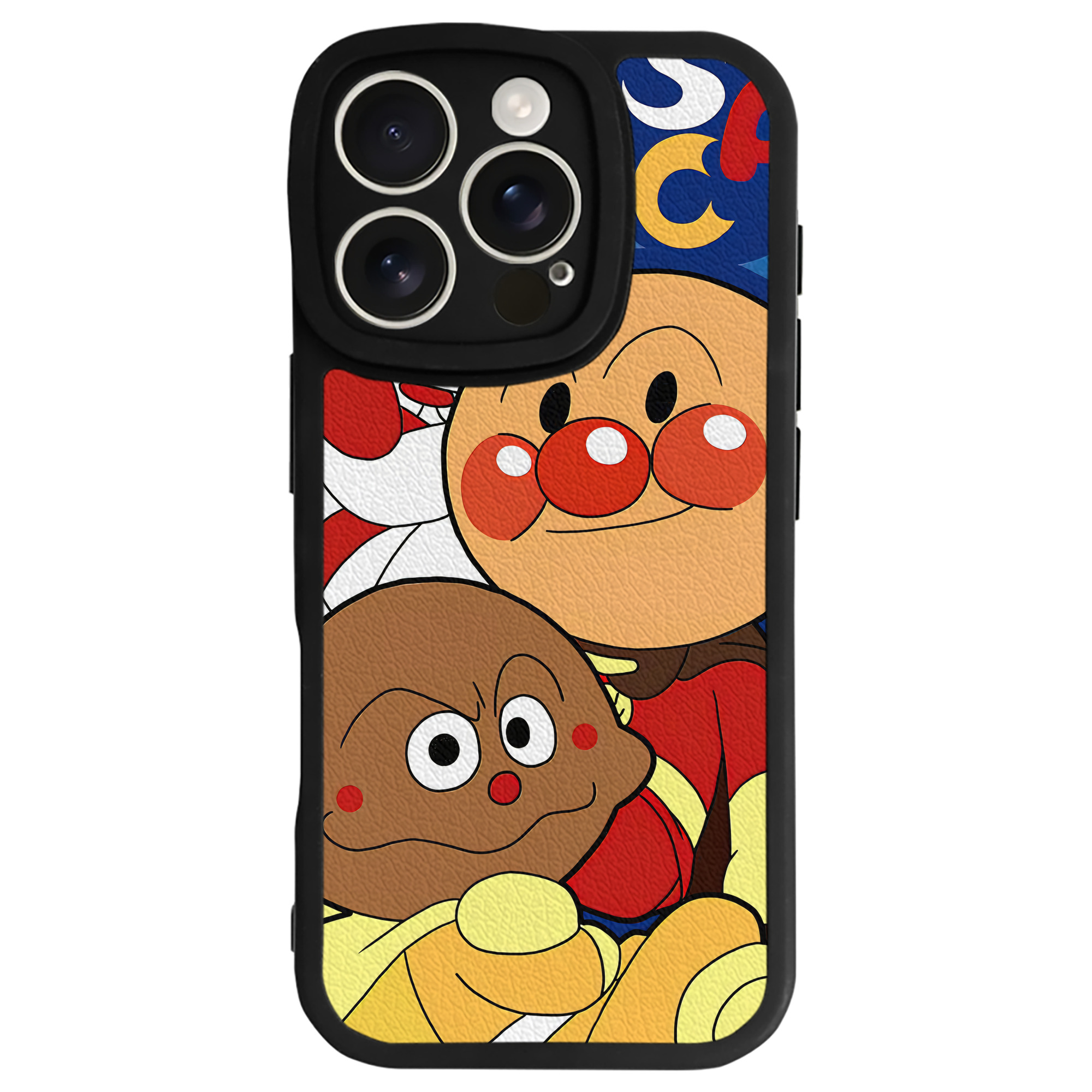 （画像用） アンパンマン Anpanman 【iPhone 16シリーズ対応】シリコンスマホケース（レザー調） 材質：シリコン